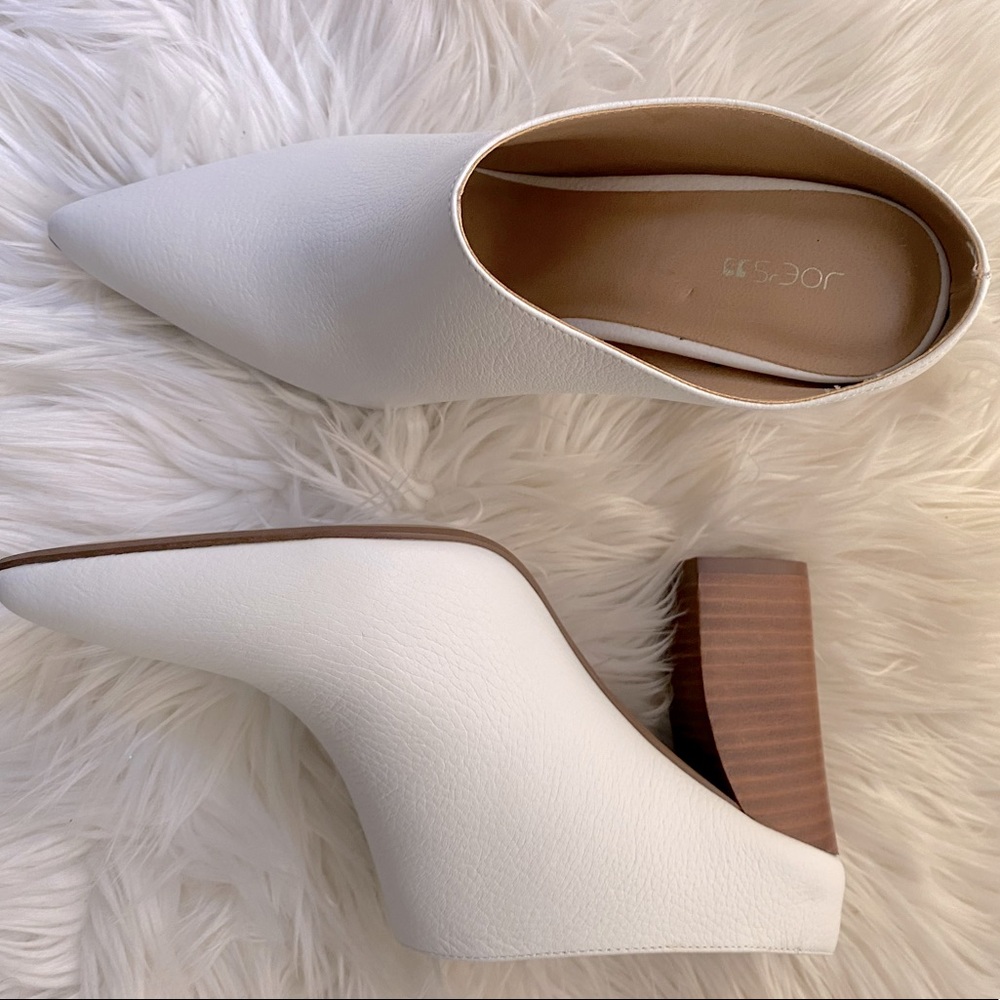 JOE’s blocked heeled mules
